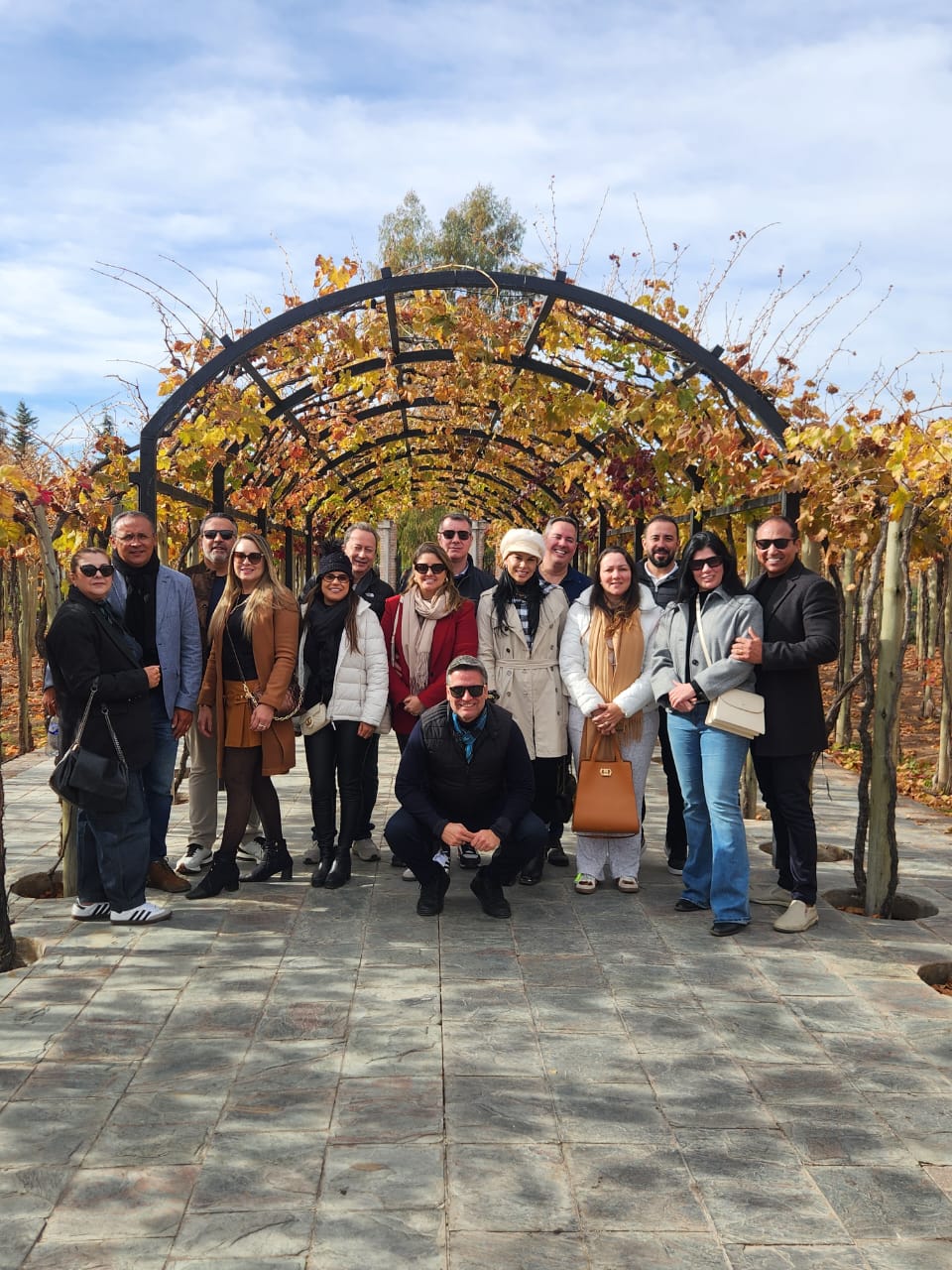 Tourists in the rose garden
