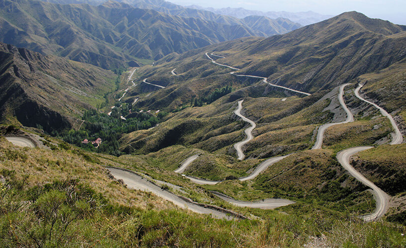 View of the Caracoles Road
