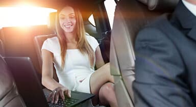 Person traveling on business